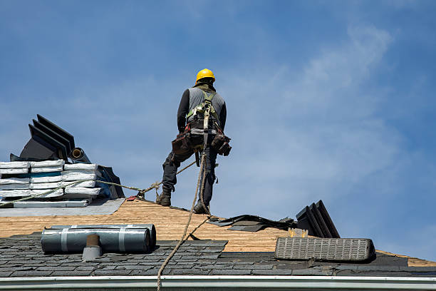 Professional Gutter Installation technician working in Brighton, IA